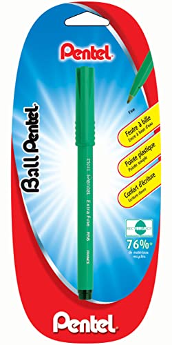 Ball Pentel R56 Filzstift, feine Kunststoffspitze, 0,6 mm, Blisterverpackung x 1 Stück, Schwarz von Pentel