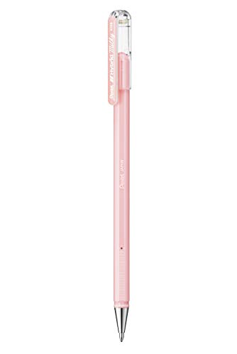 Hybrid Milky K108-PP Gel-Tintenroller, pastell-rosa, Strahlend auf Hellen und farbigen Papieren, Strichstärke 0, 4 mm von Pentel