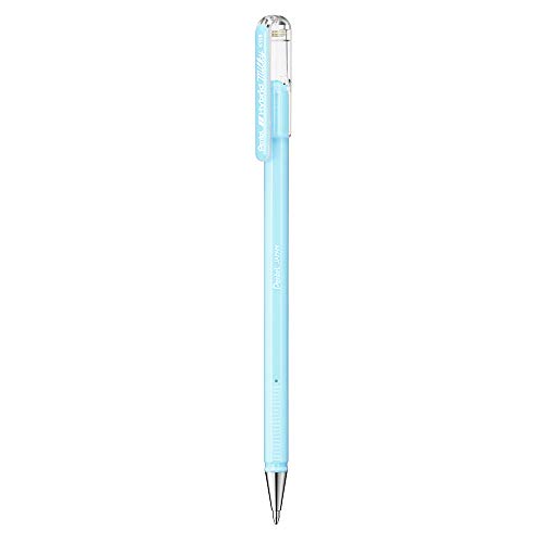 Hybrid Milky K108-PS Gel-Tintenroller, pastell-blau, Strahlend auf Hellen und farbigen Papieren, Strichstärke 0, 4 mm, 12 Stück von Pentel