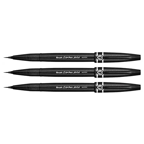 PENTEL Arts 3 Filzstifte Sign Pen Artist Spitze Pinsel extra dünn schwarz PENTEL Arts 3 Filzstifte Sign Pen Artist Spitze Pinsel extra dünn schwarz von Pentel