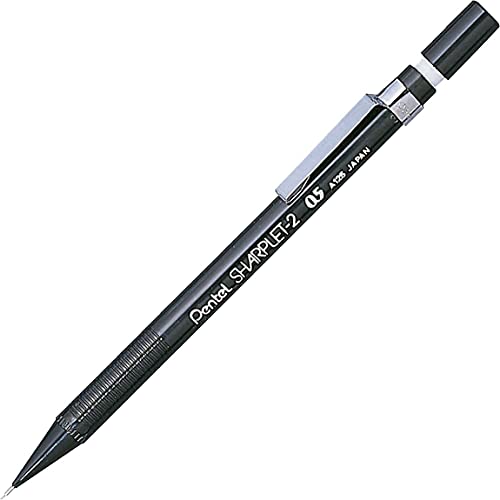 Pentel A125-A Sharplet-2 Automatik-Bleistift, 0,5 mm, Schwarz, A125-A A125A von Pentel