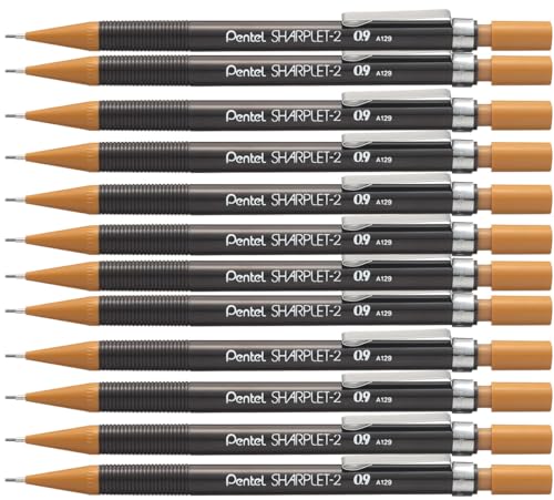 Pentel A129-E Sharplet 2 Druckbleistift 0,9 mm, 12 Stück, braun von Pentel