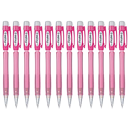 Pentel AX105 Fiesta Druckbleistift, 0,5 mm/HB, pink, 12 Stück von Pentel