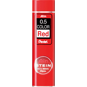 Pentel Ain STEIN C275-RD Bleistiftminen rot 0,5 mm, 20 St. von Pentel