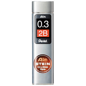 Pentel Ain Stein C273 Fallminen schwarz 2B 0,3 mm, 15 St. von Pentel