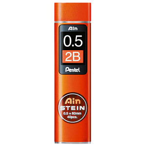 Pentel Ain Stein C275 Fallminen schwarz 2B 0,5 mm, 40 St. von Pentel