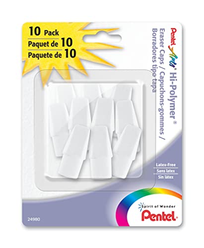 Pentel Arts ZEH02PABP10 Radiergummi, Hi-Polymer, Weiß von Pentel