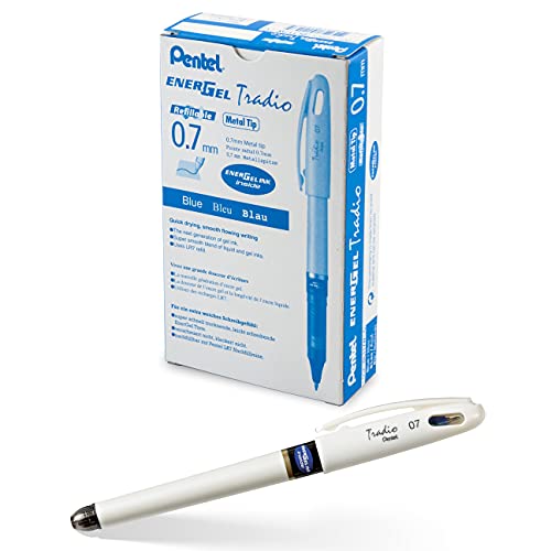 Pentel BL117W-C EnerGel Liquid-Gel-Roller, 12-er Packung, blau von Pentel