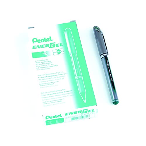 Pentel BL27-DX BL27 Energel Plus Liquid Gel-Roller, 0.35 mm, grün von Pentel