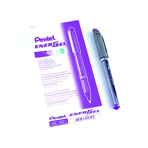 Pentel BL27-VX EnerGel Liquid Gel-Tinteroller, 0,35 mm, violett, 12 er Packung von Pentel