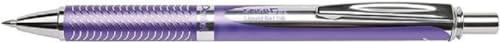 Pentel BL407V-A EnerGel Sterling Gel-Tintenroller mit Druckmechanik, 0,7 mm Kugeldurchmesser = 0,35 mm Strichstärke, violettfarbenes Metallgehäuse, 1 Stück von Pentel