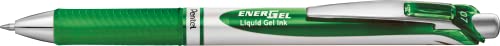 Pentel BL77-DO EnerGel Gel-Tintenroller mit Druckmechanik, 0,7 mm Kugeldurchmesser = 0,35 mm Strichstärke, nachfüllbar, 12 Stück, grün von Pentel