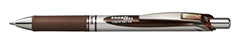 Pentel BL77 Gel-Tintenroller EnerGel mit Druckmechanik, 3 Stück, 0,7mm (braun) von Pentel