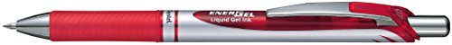 Pentel BL77 Gel-Tintenroller EnerGel mit Druckmechanik, 3 Stück, 0,7mm (rot) von Pentel