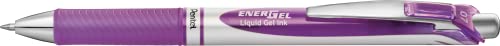 Pentel BL77-VO EnerGel Gel-Tintenroller mit Druckmechanik, 0,7 mm Kugeldurchmesser = 0,35 mm Strichstärke, nachfüllbar, 1 Stück, violett von Pentel