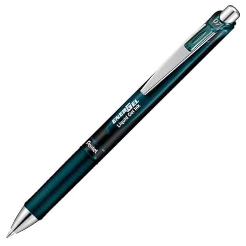 Pentel BL77A2-SA EnerGel Gel-Tintenroller mit Druckmechanik, 0,7 mm Kugeldurchmesser = 0,35 mm Strichstärke, nachfüllbar, 1 Stück, indigo-schwarz von Pentel