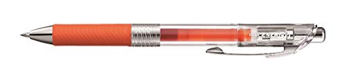 Pentel BL77TLE-FX EnerGel Pure Gel-Tintenroller mit Druckmechanik, 0,7 mm Kugeldurchmesser = 0,35 mm Strichstärke, nachfüllbar, 1 Stück, orange von Pentel