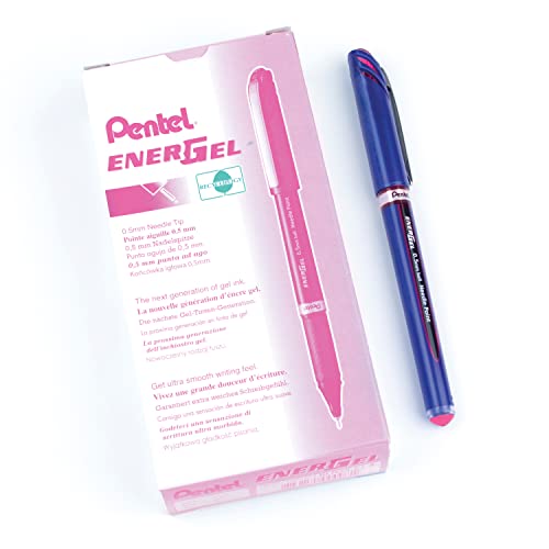 Pentel BLN25 Energel Plus Liquid Gel-Roller mit Nadelspitze, 0.25 mm, schwarz von Pentel