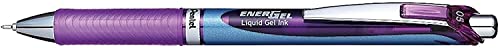 Pentel BLN75-VX EnerGel Liquid Gel-Tintenroller mit Druckmechanik und Nadelspitze, Kugeldurchmesser 0,5 mm = 0,25 mm Strichstärke, 1 Stück, violett von Pentel