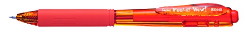 Pentel BX440-F Kugelschreiber mit Druckmechanik, 12 Stück, Orange von Pentel