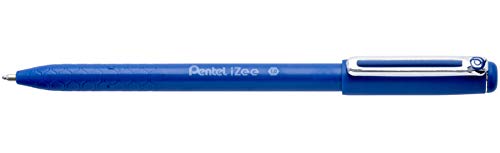 Pentel BX460-C Kugelschreiber IZee, Modell mit Kappe, Metallclip, 0, 5 mm Strichstärke, 12 Stück, Blau von Pentel