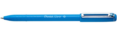 Pentel BX460-S Kugelschreiber IZee, Modell mit Kappe, Metallclip, 0, 5 mm Strichstärke, 12 Stück, Hellblau von Pentel