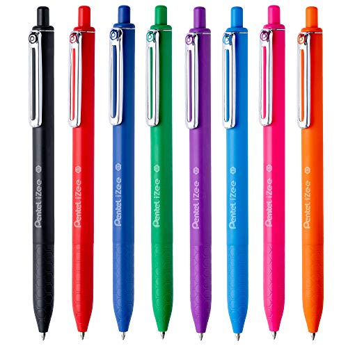 Pentel BX467 Izee Druckkugel, 0,7 mm, Packung mit 8 Farben von Pentel