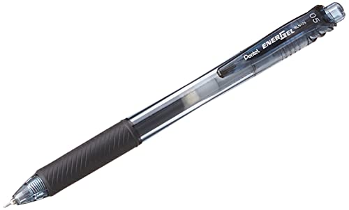 Pentel - Bolígrafo Energel retráctil con punta de aguja. Escritura en color negro. von Pentel