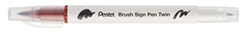 Pentel Brush Sign Pen Doppelspitze braun - 10 Stück von Pentel