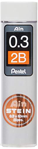 Pentel C273-2BO AIN STEIN Feinmine, 0.3 mm, Härtegrad 2B, 15 Minen von Pentel