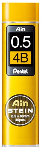 Pentel C275-4BO Ain Stein Feinmine, Strichstärke 0.5 mm, Härtegrad 4B, 40 Minen je Dose von Pentel