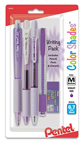 Pentel Color Shades Schreibset, Pastellviolett (BLBKALZBPV) von Pentel