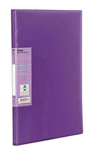 Pentel DCF343V Recycology Präsentationsmappe Vivid aus 50% recyceltem PP, A4, 30 Taschen, violett von Pentel