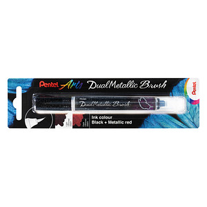 Pentel Dual Metallic Brush XGFH-DAX Brush-Pen schwarz, 1 St. Pentel Dual Metallic Brush XGFH-DAX Brush-Pen schwarz, 1 St. von Pentel