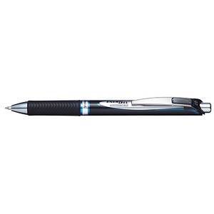 Pentel ENERGEL BLP77 Gelschreiber schwarz/silber 0,35 mm, Schreibfarbe: blau, 1 St. von Pentel