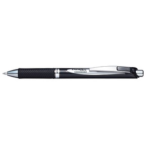 Pentel ENERGEL BLP77 Gelschreiber schwarz/silber 0,35 mm, Schreibfarbe: schwarz, 1 St. von Pentel