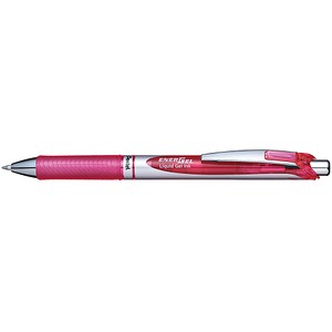Pentel EnerGel BL77 Gelschreiber pink/silber 0,35 mm, Schreibfarbe: pink, 1 St. von Pentel