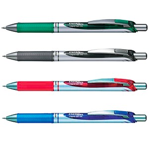 Pentel EnerGel BL77 Gelschreiber schwarz, blau, rot, grün 0,35 mm, Schreibfarbe: farbsortiert, 4 St. von Pentel