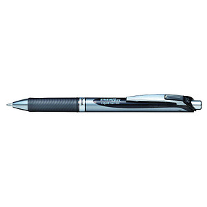 Pentel EnerGel BL80-AX Gelschreiber schwarz/silber 0,5 mm, Schreibfarbe: schwarz, 1 St. von Pentel