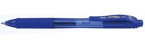 Pentel EnerGel X BL107-CX Gel-Tintenroller, blau, 0,7 mm Strichstärke, Druckmechanik, nachfüllbar von Pentel