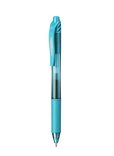 Pentel EnerGel X BL107-S3X Gel-Tintenroller, türkis, 0,7 mm Strichstärke, Druckmechanik, nachfüllbar von Pentel