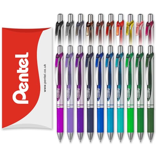 Pentel EnerGel XM BL77 – einziehbarer Flüssiggelschreiber, 0,7 mm, 54 % recycelt, in Kissenverpackung, 20 Stück Pentel EnerGel XM BL77 – einziehbarer Flüssiggelschreiber, 0,7 mm, 54 % recycelt, in Kissenverpackung, 20 Stück von Pentel