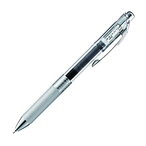 Pentel Energel Pure BLN75TL-AX Gel-Tintenroller, Schwarz, 0, 25 mm Strichstärke, Nadelspitze, Druckmechanik, nachfüllbar von Pentel