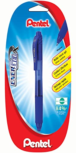 Pentel Energel X BL107 Gel-Tintenroller, einziehbar, mittlere Spitze 0,7 mm, Blau, 1 Stück von Pentel