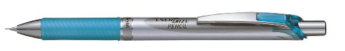 Pentel Energize PL75-S Druckbleistift, 0,5 mm, Aluminium/Türkis, 12 Stück von Pentel