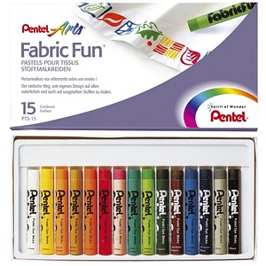 Pentel Fabric Fun  Stoffmalkreide farbsortiert 15 St. von Pentel