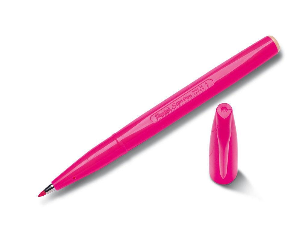 Pentel Filzstift Fasermaler Sign Pen 0,8mm rs 0.8 mm Rosa von Pentel