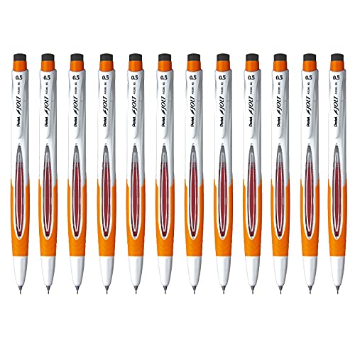 Pentel Jolt Druckbleistift, 0,5 mm, 12 Orange/Blanc von Pentel