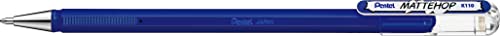 Pentel K110-VCX Mattehop Gel-Tintenroller mit hochdeckender Tinte in mattem Finish, Modell mit Kappe, 1 Stück, blau von Pentel