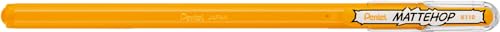 Pentel K110-VF2X Mattehop Gel-Tintenroller mit hochdeckender Tinte in mattem Finish, Modell mit Kappe, 1 Stück, gelb-orange von Pentel